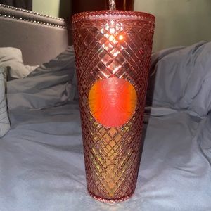 Peach Starbucks tumbler